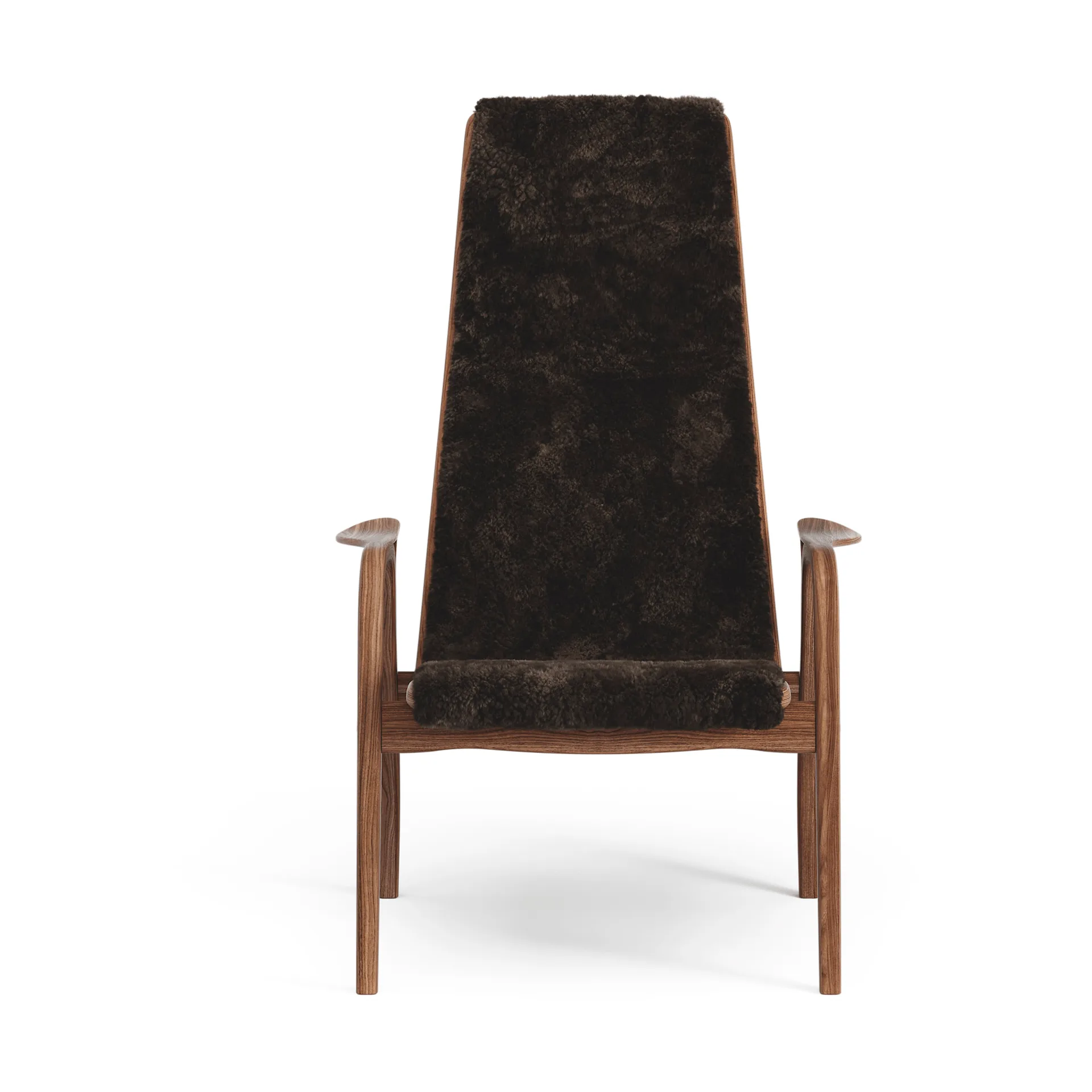 Lamino armchair, Sheepskin Espresso-oiled walnut Swedese