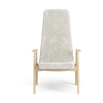 Lamino armchair - Sheepskin Off white-lacquered beech - Swedese