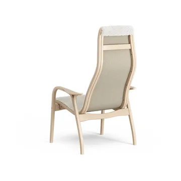 Lamino armchair - Sheepskin Off white-lacquered beech - Swedese