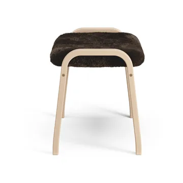 Lamino footstool - Sheepskin Espresso-lacquered beech - Swedese