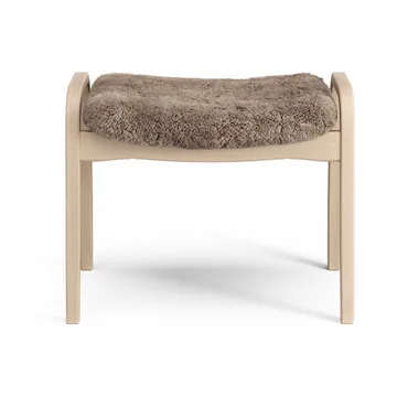 Lamino footstool - Sheepskin Sahara-lacquered beech - Swedese