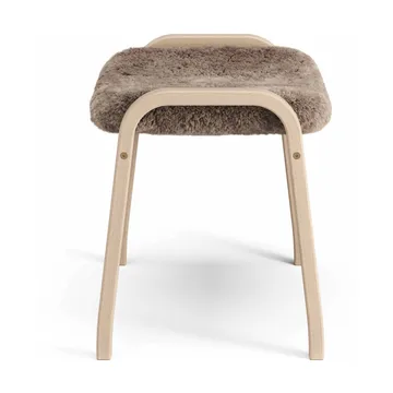 Lamino footstool - Sheepskin Sahara-lacquered beech - Swedese