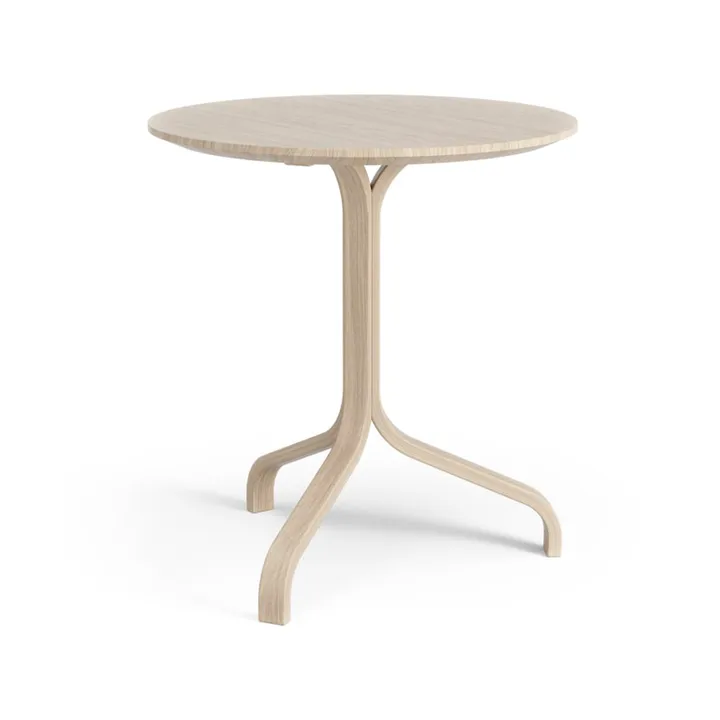 Lamino table Ø46x49 cm - White-pigmented oak - Swedese