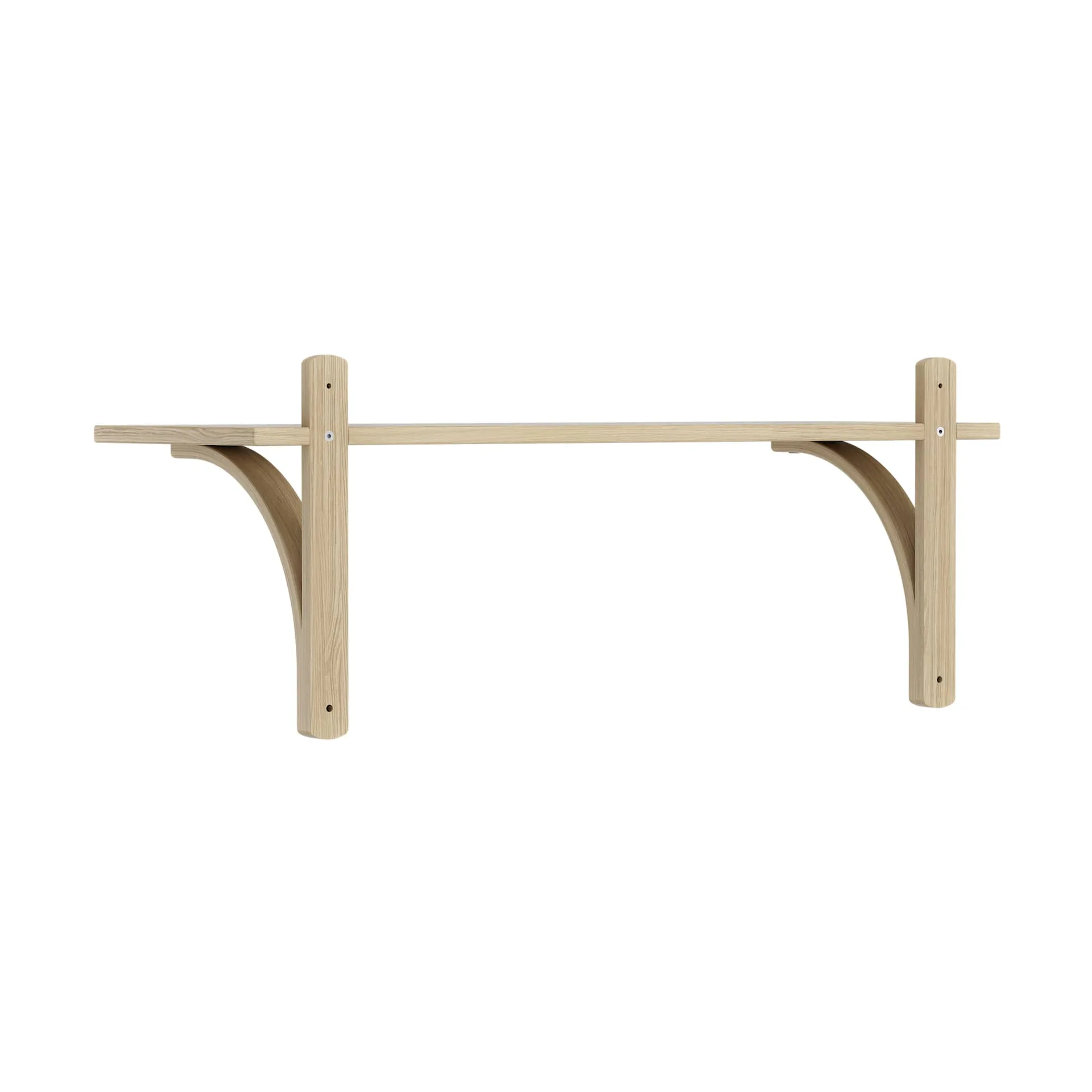Levi shelf 1 shelf level, Clear lacquered oak-aluminium, 90 cm Swedese