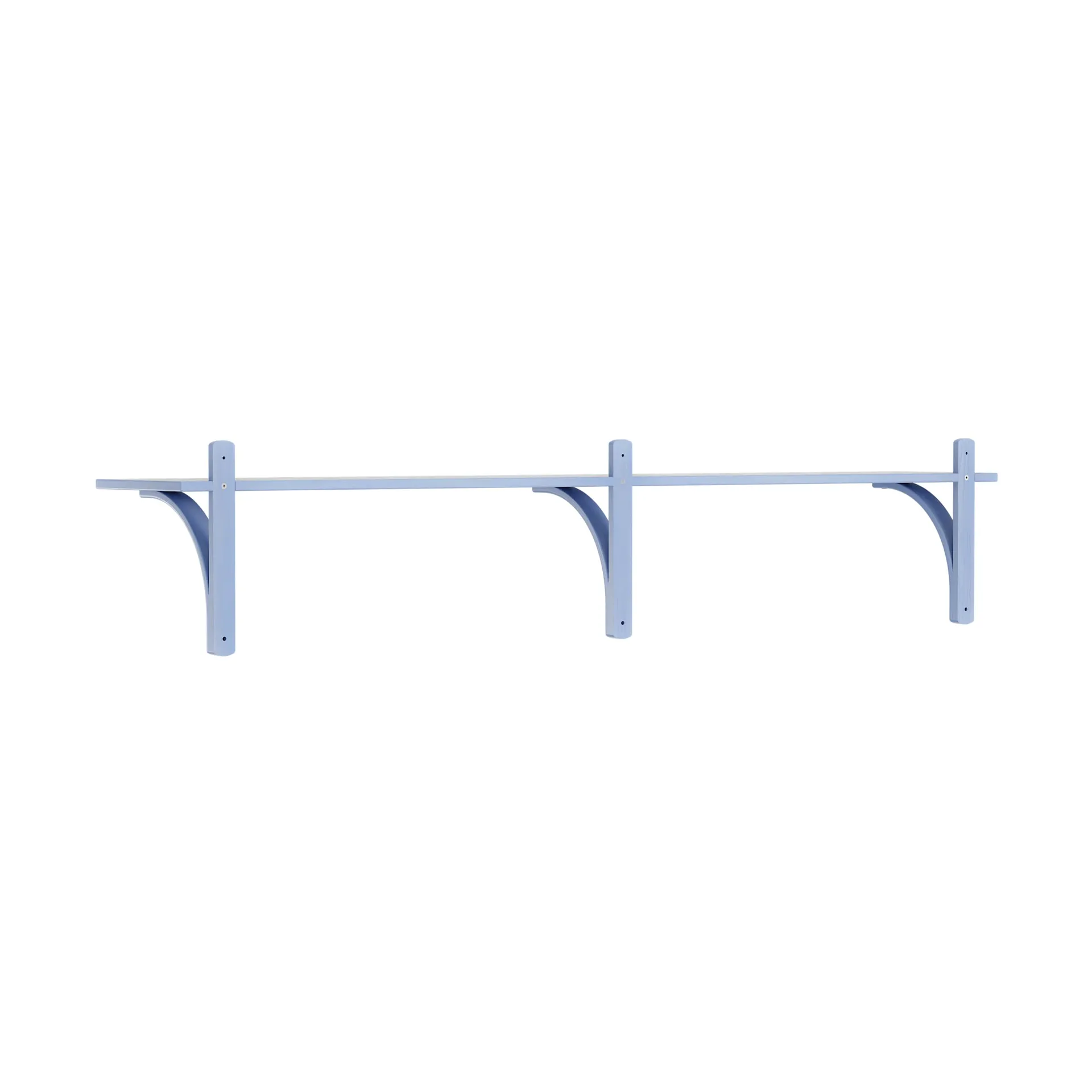 Levi shelf 1 shelf level, ILKE Blue-aluminium, 180 cm Swedese