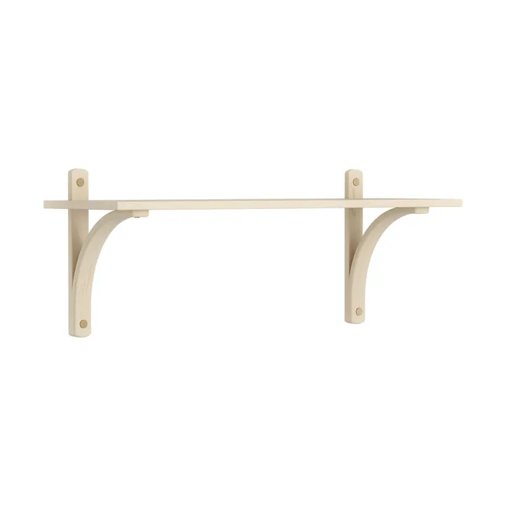 Levi shelf 1 shelf level - Natural lacquered ash-aluminium, 90 cm - Swedese