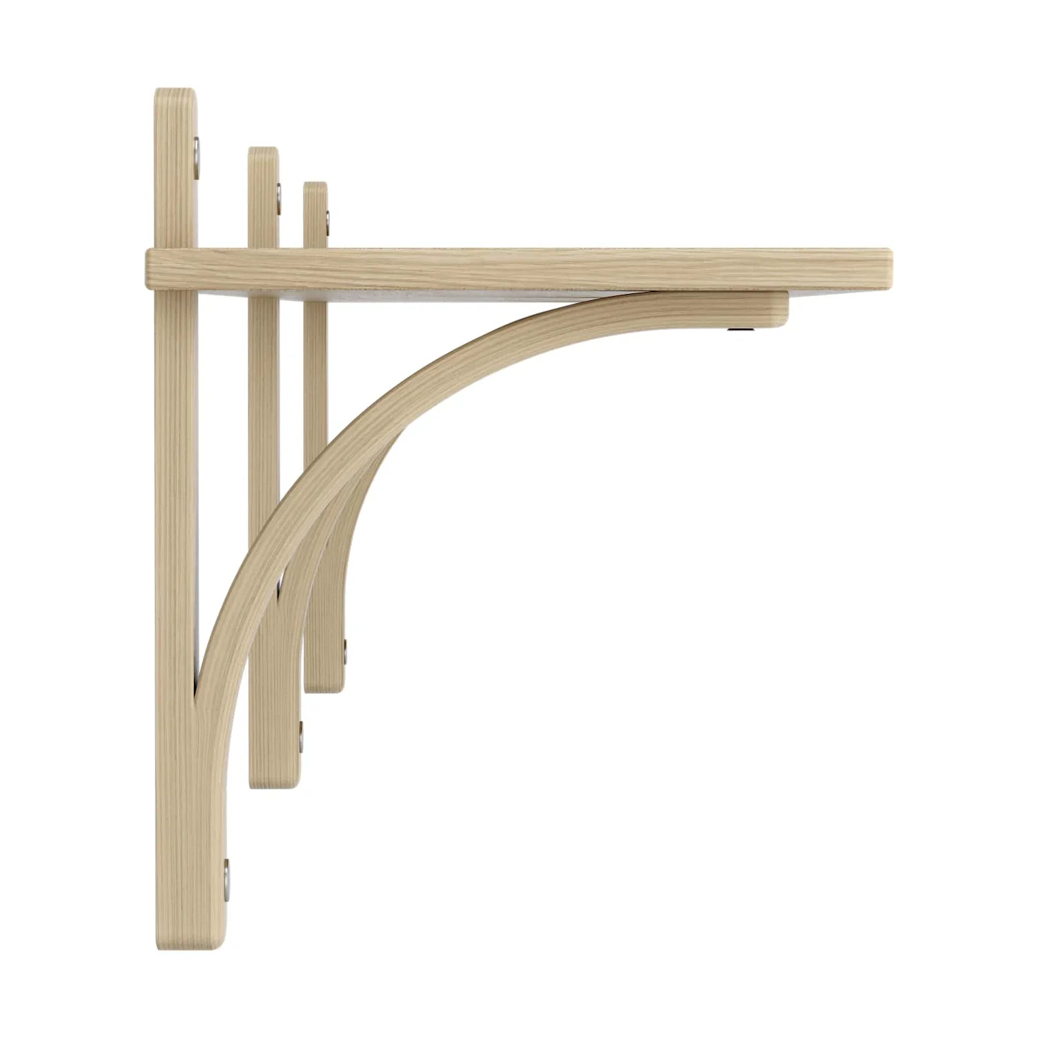 Levi shelf 1 shelf level, Natural lacquered oak-aluminium, 180 cm Swedese