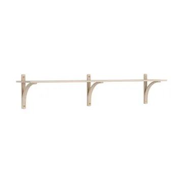 Levi shelf 1 shelf level - White-pigmented oak-brass, 180 cm - Swedese