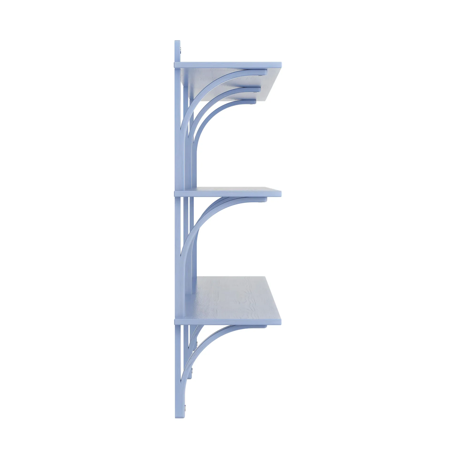 Levi shelf 3 shelves, ILKE Blue-aluminium, 180 cm Swedese