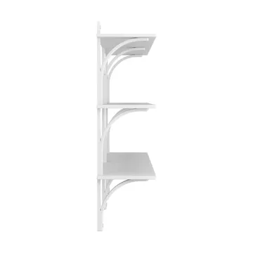 Levi shelf 3 shelves - White-stained ash-aluminium, 180 cm - Swedese
