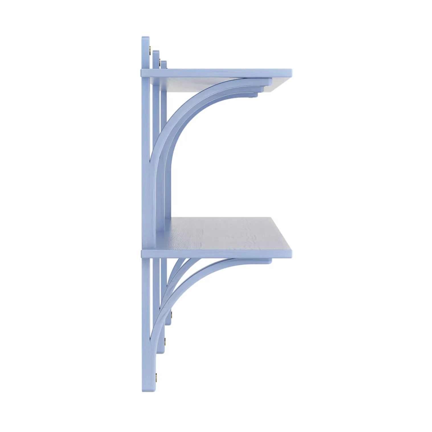 Levi shelf, Ilke blue-brass, 2 shelves, 180 cm Swedese
