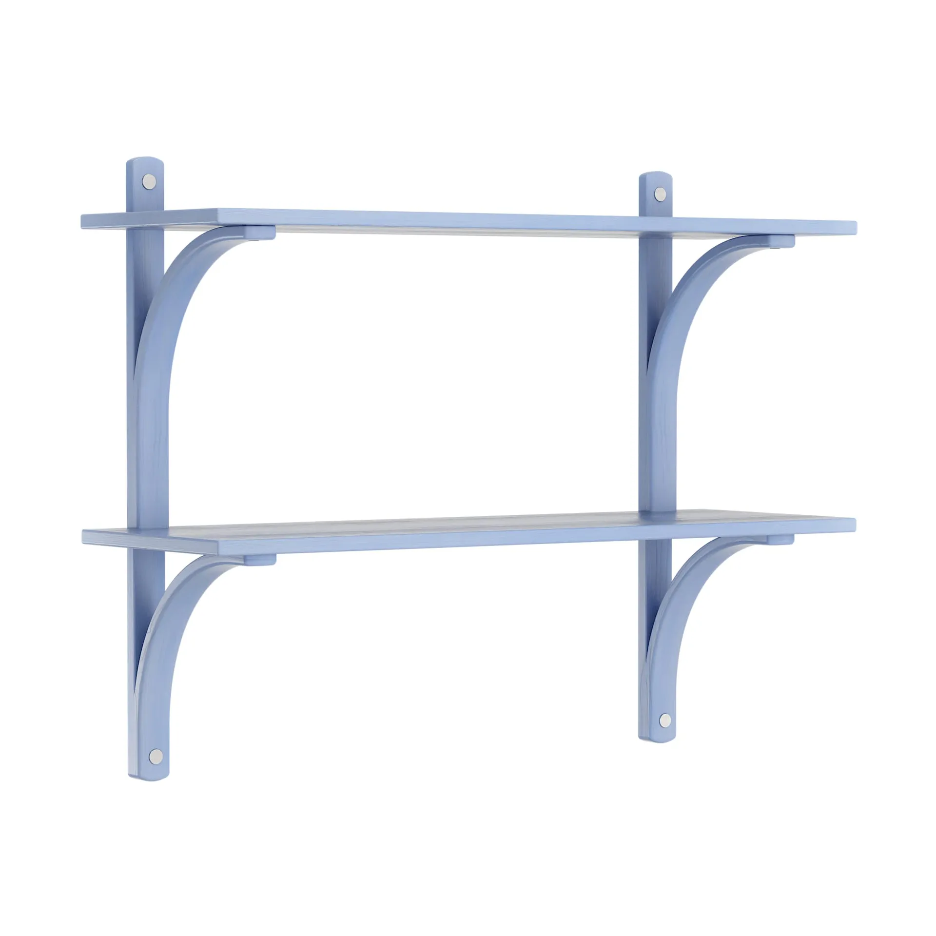 Levi shelf, Ilke blue-stainless steel, 2 shelves, 90 cm Swedese