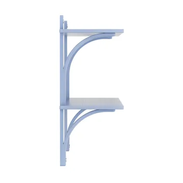Levi shelf - Ilke blue-stainless steel, 2 shelves, 90 cm - Swedese