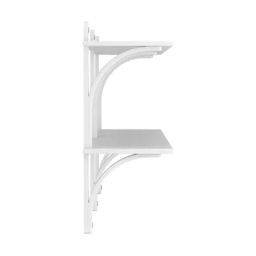 Levi shelf - White ash-brass, 2 shelves, 180 cm - Swedese