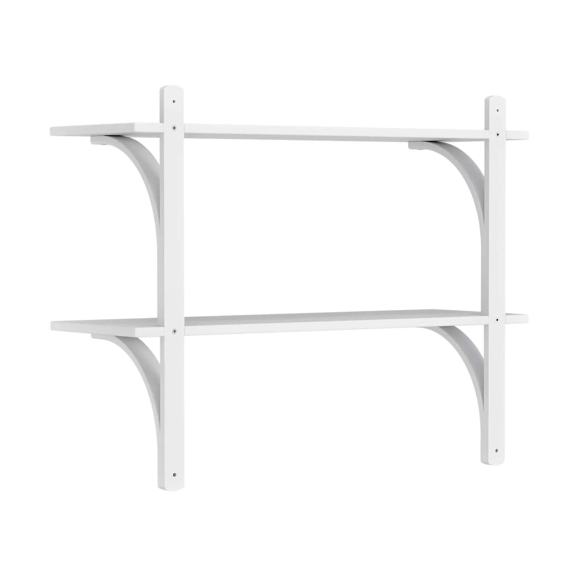 Levi shelf, White ash-brass, 2 shelves, 90 cm Swedese