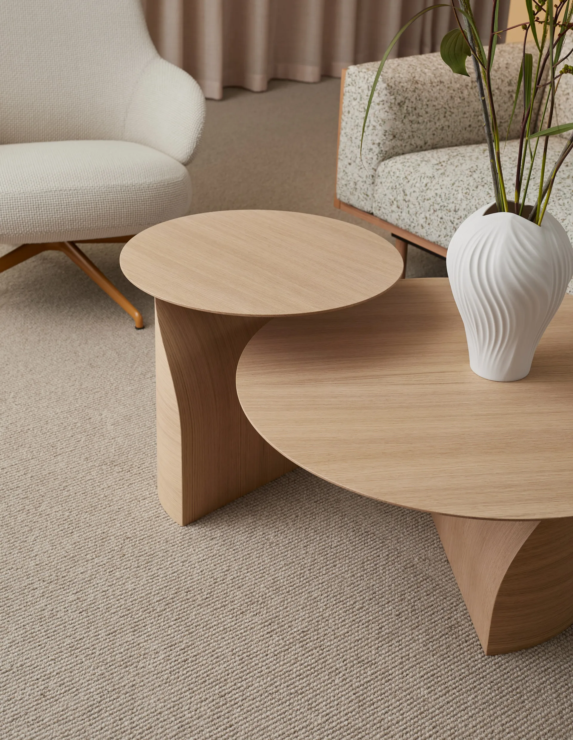 Savoa table H45 cm, Oak oiled Swedese