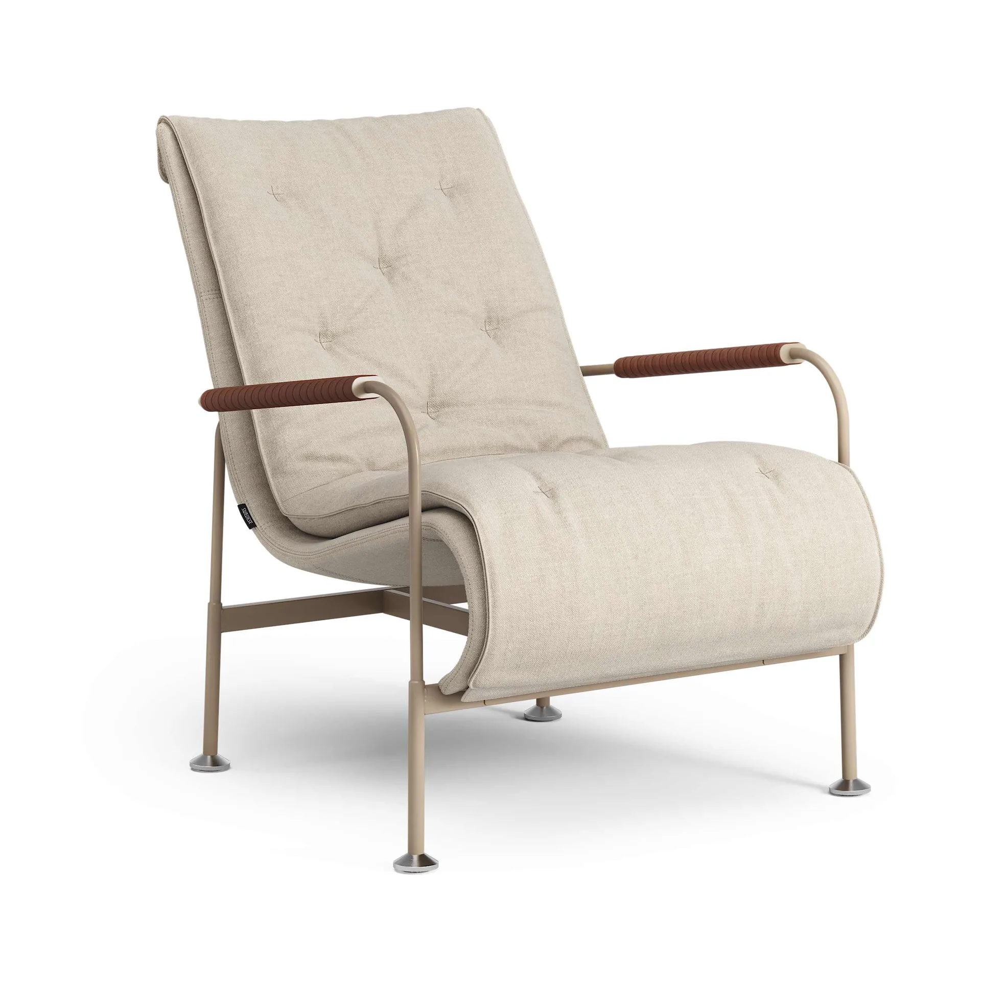 Serpentine armchair, Fabric Romo Linara Rye-nutmeg-tärnsjö Cognac Swedese