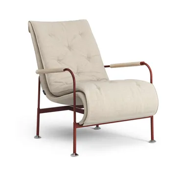 Serpentine armchair - Fabric Romo Linara Rye-red - Swedese
