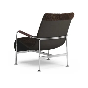 Serpentine armchair - Sheepskin Espresso-chrome-Tärnsjö Tobacco - Swedese