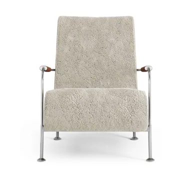 Serpentine armchair - Sheepskin Moonlight-chrome-Tärnsjö Cognac - Swedese