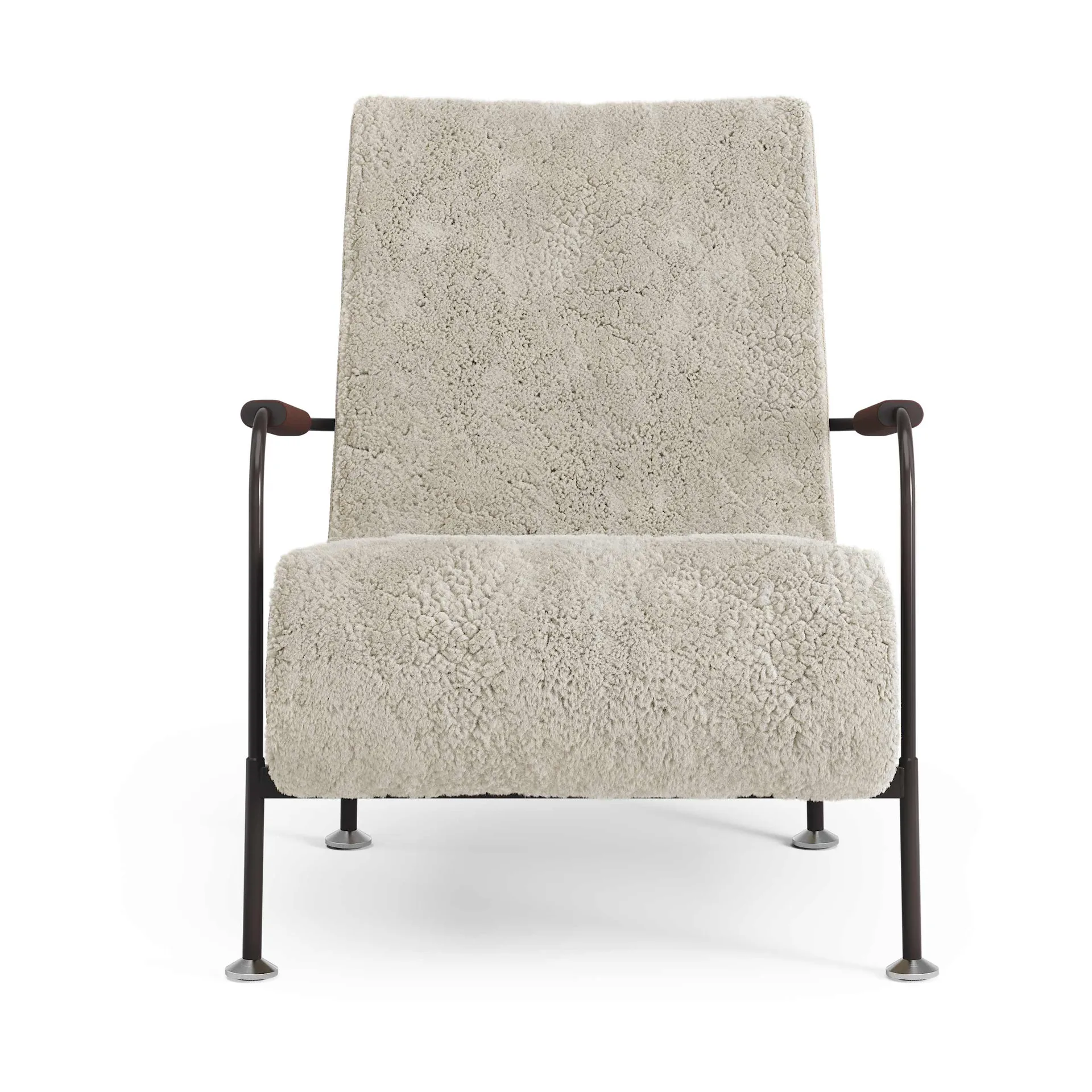 Serpentine armchair, Sheepskin Moonlight-dark brown-Tärnsjö Tobacco Swedese