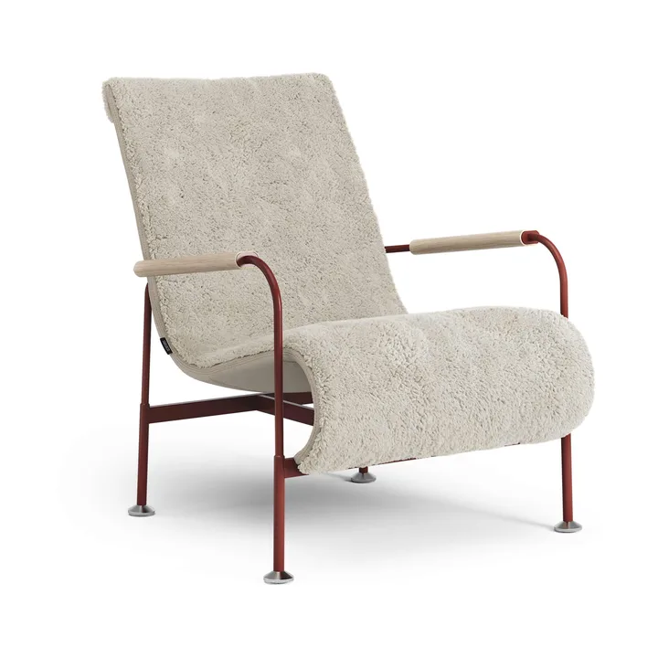 Serpentine armchair - Sheepskin Moonlight-red - Swedese