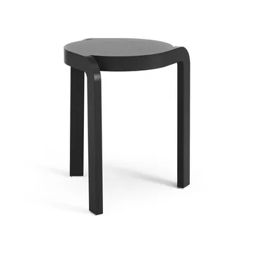 Spin round stool H44 cm - Ash black laserad, Ø32x44 cm - Swedese