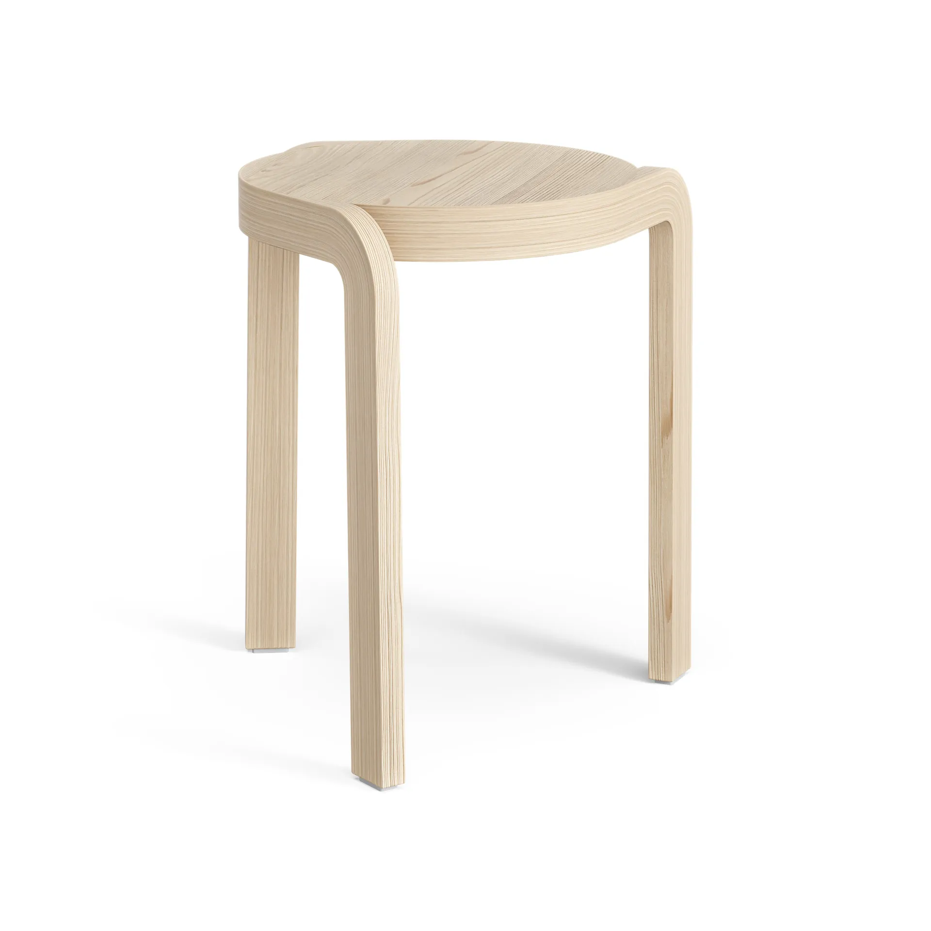 Spin round stool H44 cm, Ash lackered, Ø32x44 cm Swedese