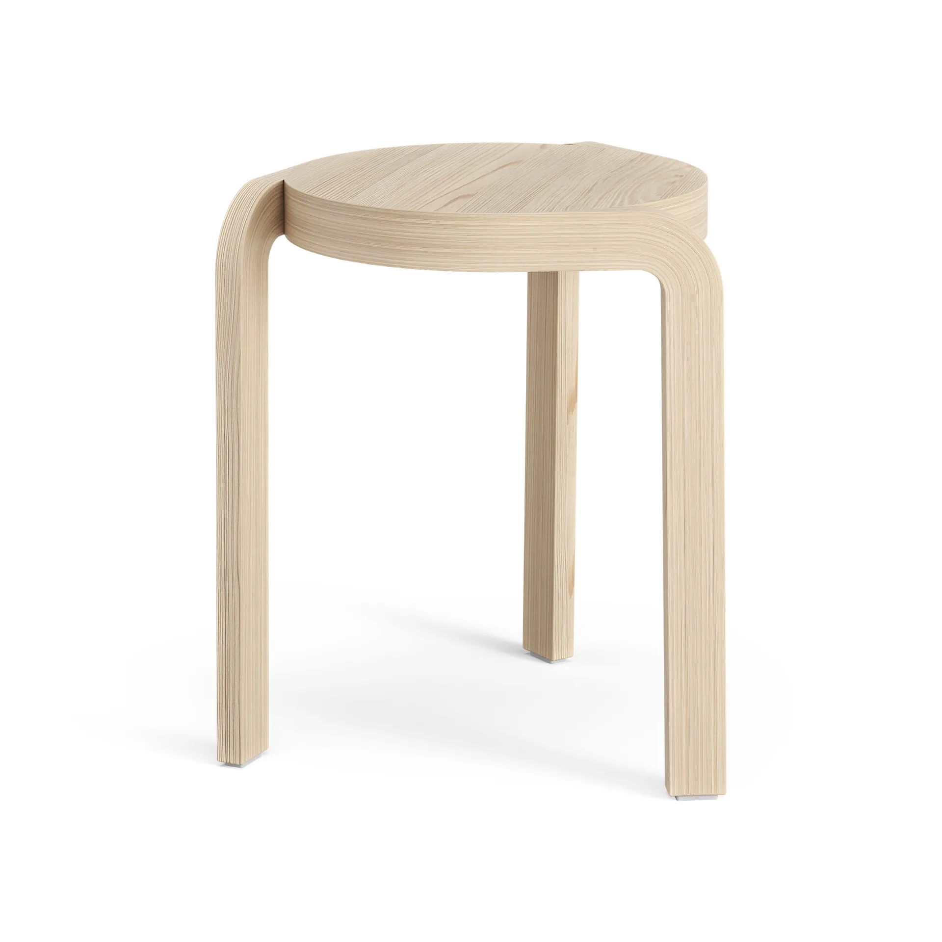 Spin round stool H44 cm, Ash lackered, Ø32x44 cm Swedese