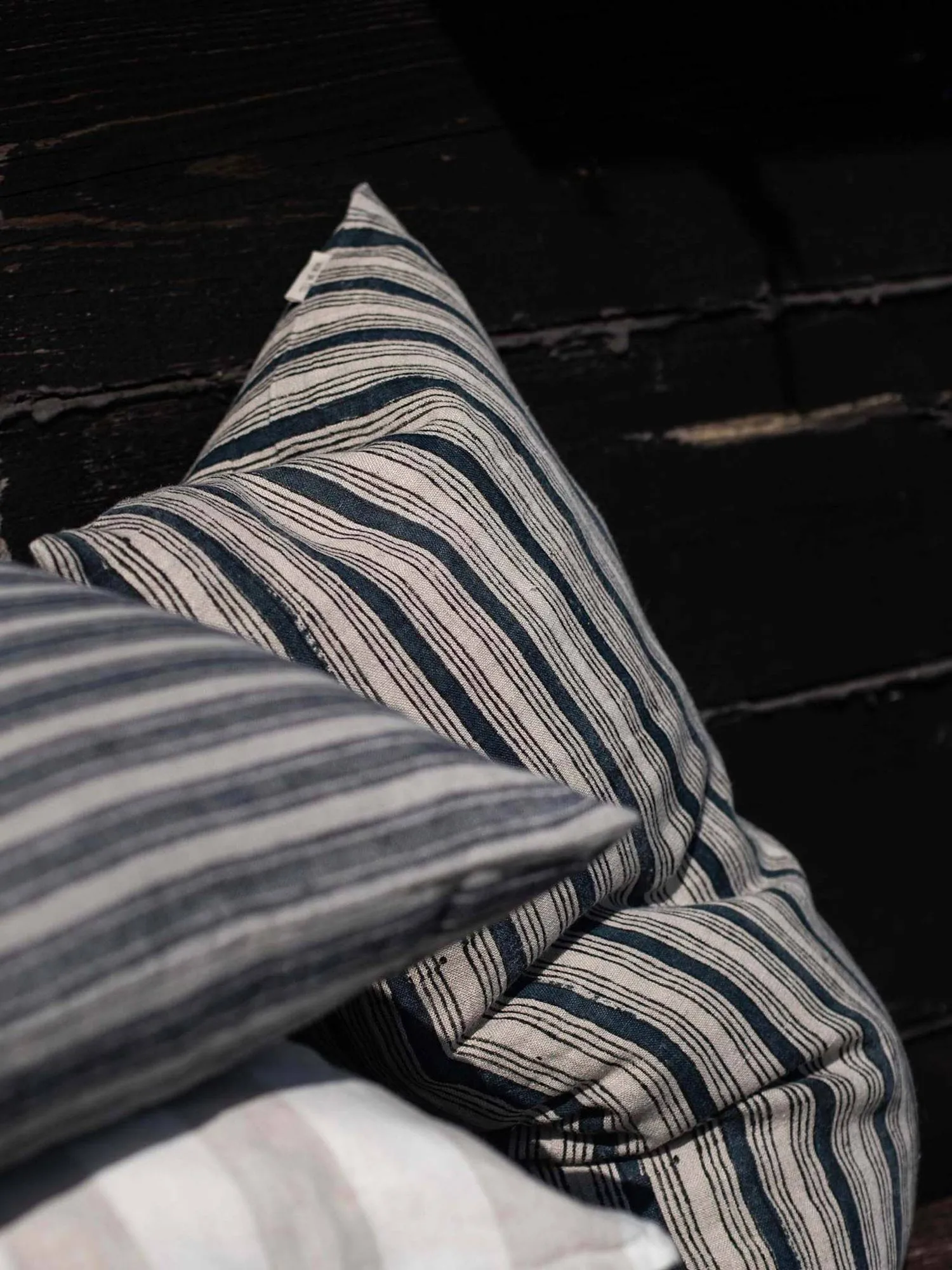 Dino cushion cover 40x60 cm, Block print navy (blue) Tell Me More