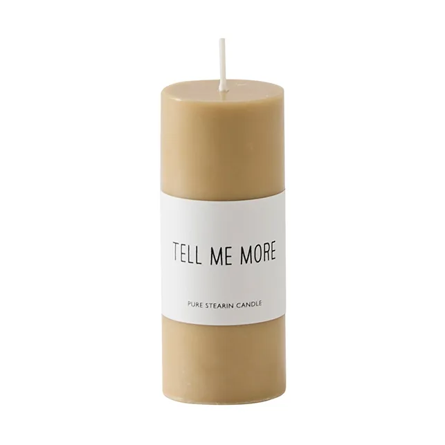 Luna scented candle, Honey, Ø4x10 cm Tell Me More