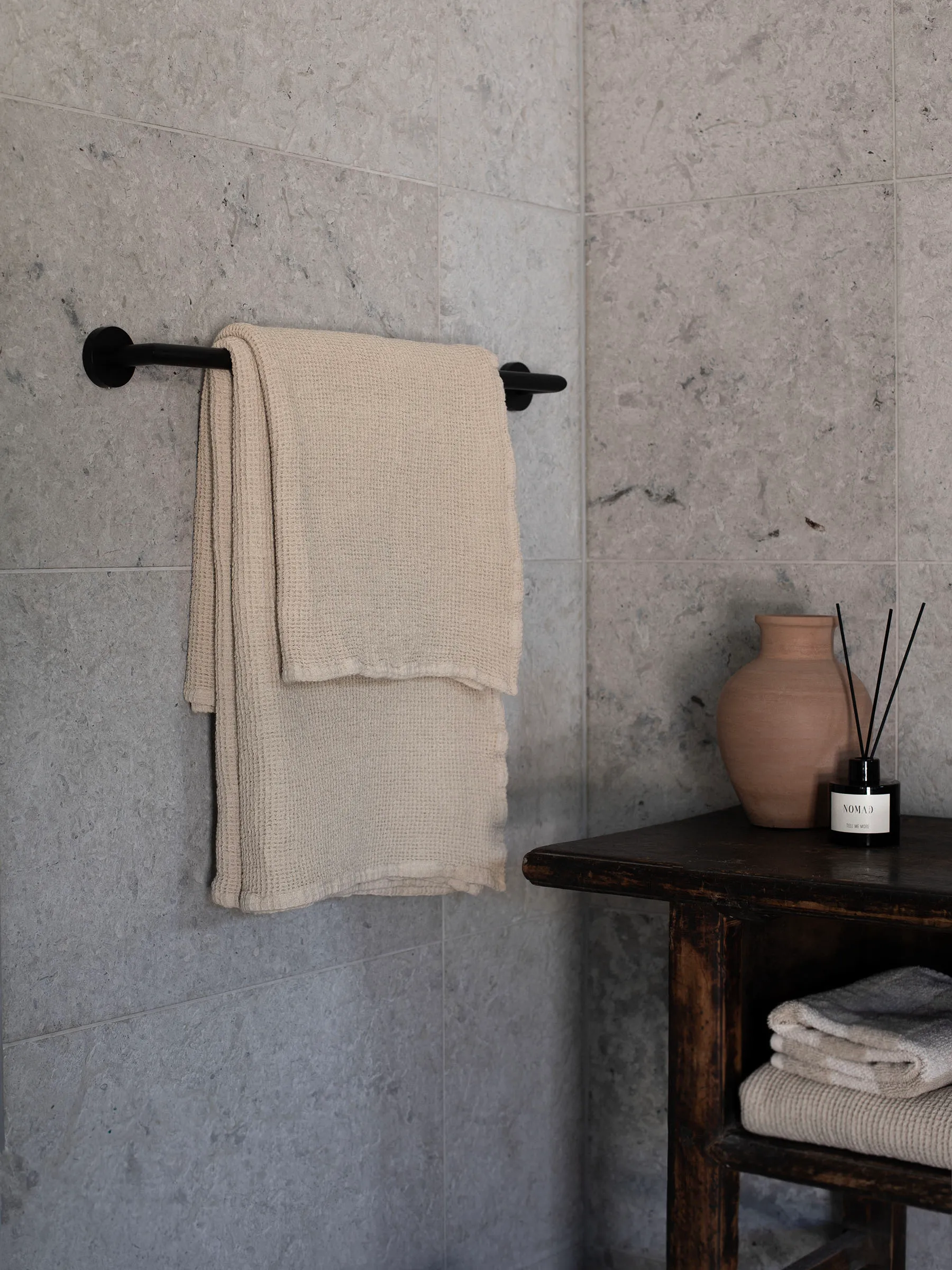 Nella bath towel 70x140 cm, Beige Tell Me More