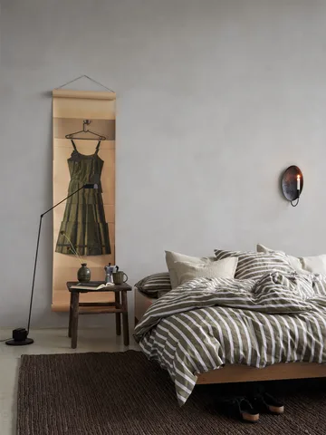 Tell Me More striped duvet cover cotton - Olive, 150x200 cm - Tell Me More