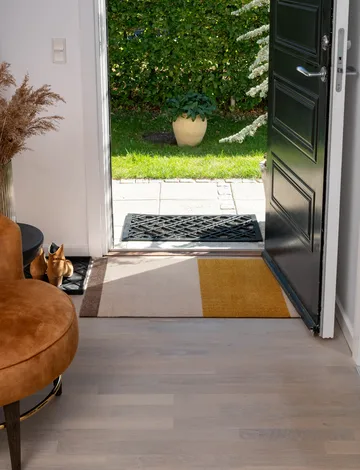 Stripes doormat horizontal - Ivory-dijon-brown. 60x90 cm - tica copenhagen
