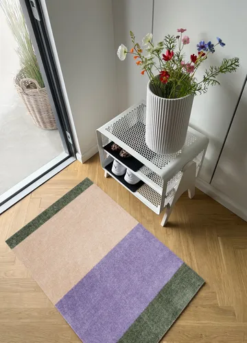 Stripes doormat horizontal - Lilac-ivory-green, 60x90 cm - tica copenhagen