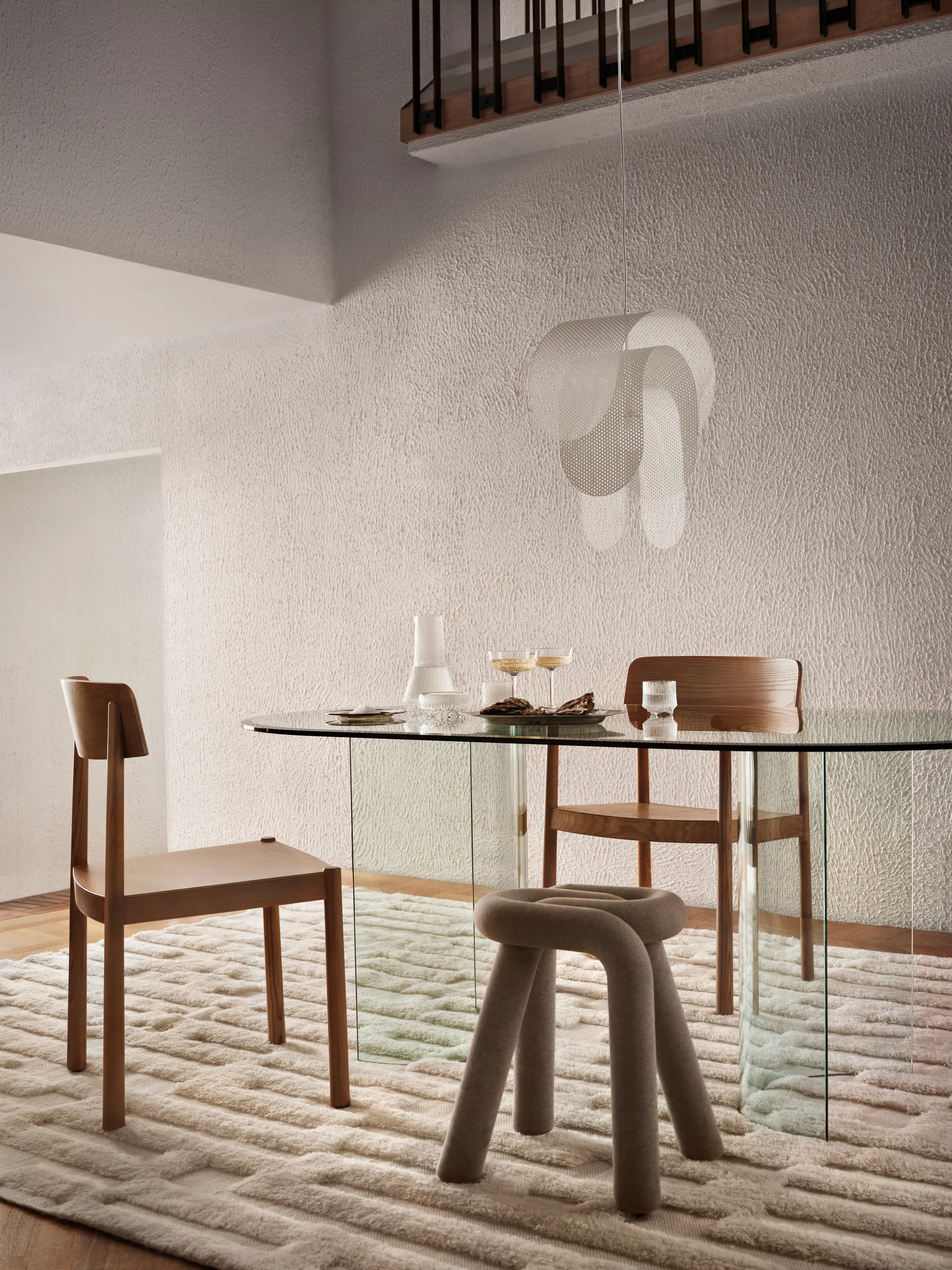 Bielke wool carpet 240x350 cm, Offwhite Tinted