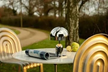 Bell portable LED table lamp 28 cm - Silver - Tom Dixon
