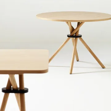 Flash coffee table 80x80 cm - Black mirror glass-black stand - Tom Dixon