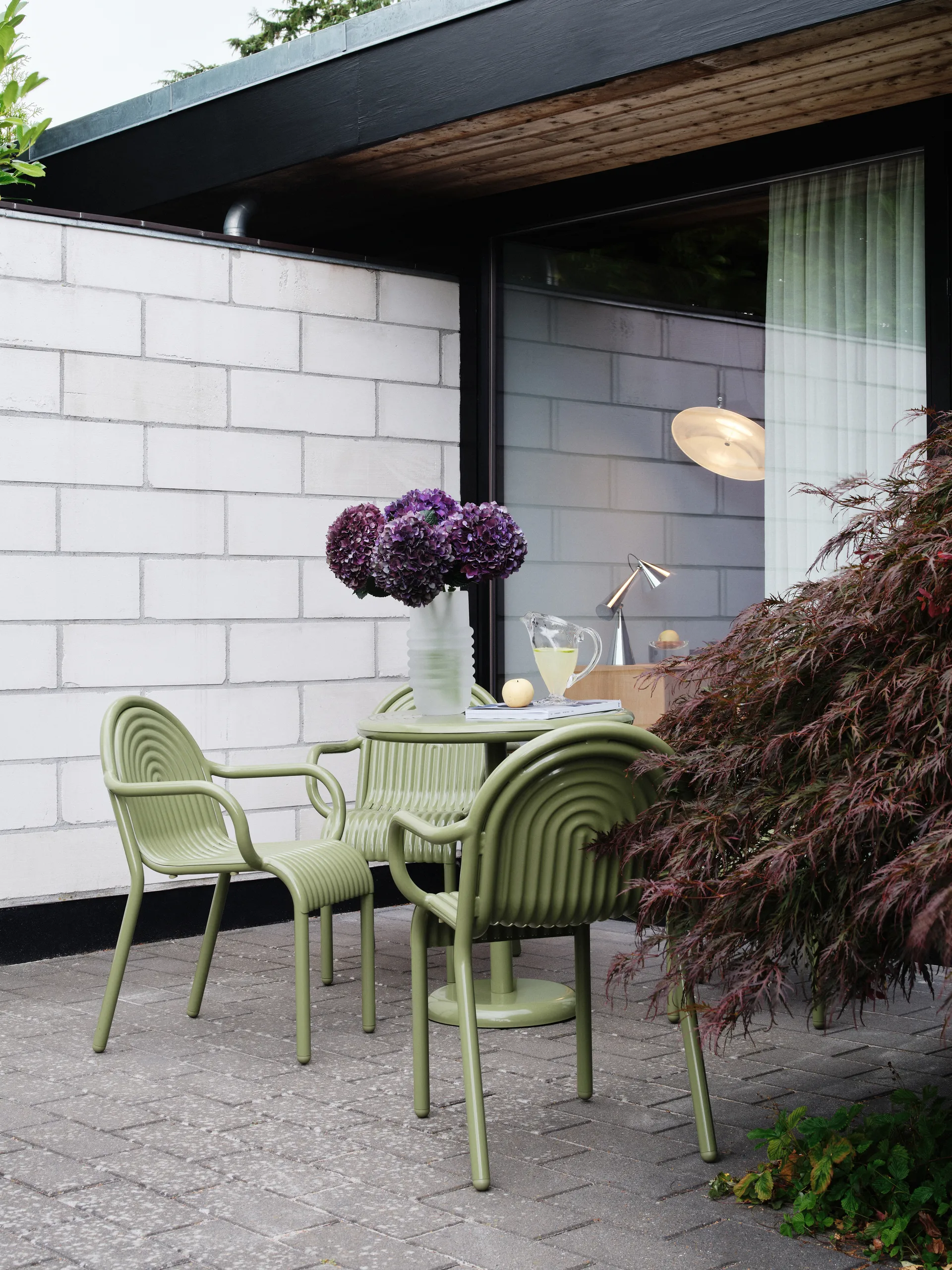 Groove café table round - Moss, Ø70 cm Tom Dixon