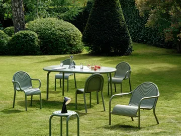 Groove Obround dining table - Moss, 86x186 cm - Tom Dixon