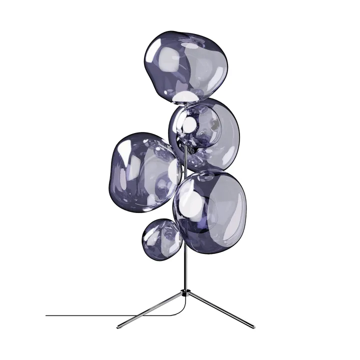 Melt Chandelier floor lamp LED 175 cm - Smoke - Tom Dixon