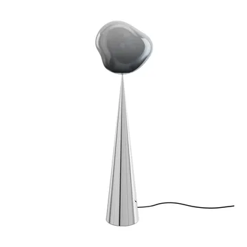 Melt Cone fat floor lamp LED 174,5 cm - Nickel-silver coloured - Tom Dixon
