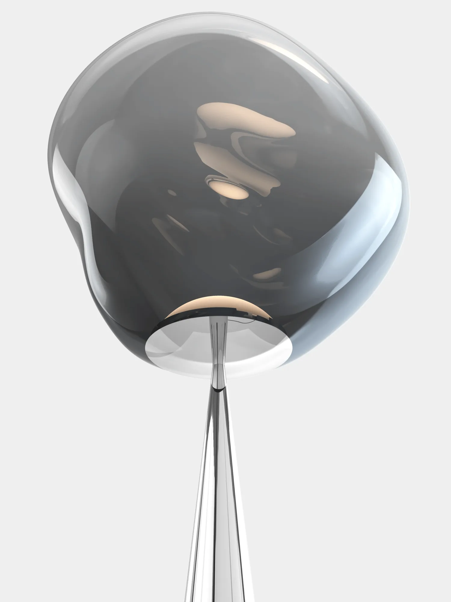 Melt Cone fat floor lamp LED 174,5 cm, Nickel-silver coloured Tom Dixon