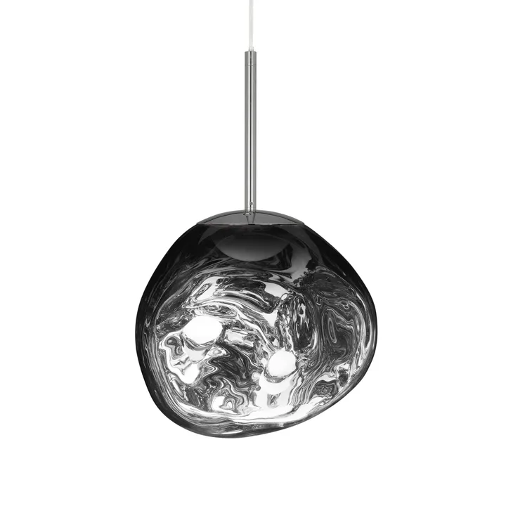 Melt LED pendant light - Chrome, mini 27x28 cm - Tom Dixon