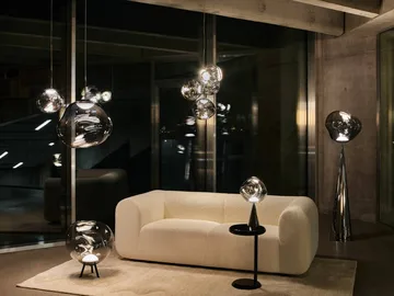 Melt LED pendant light - Nickel, mini 27x28 cm - Tom Dixon