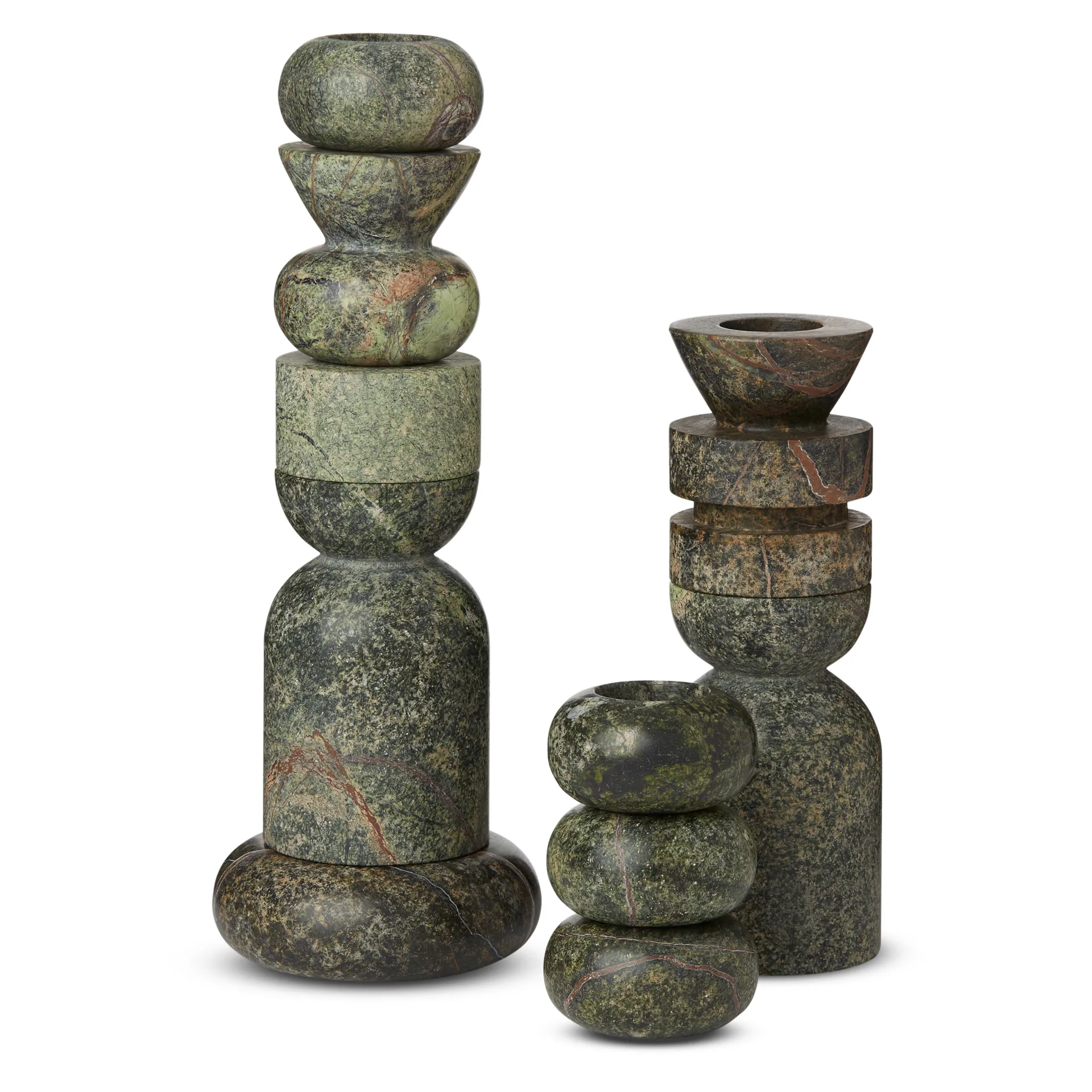 Rock candle sticks large, Green Tom Dixon