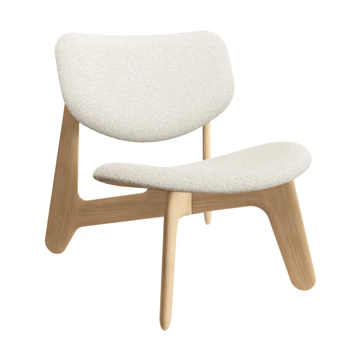 Slab lounge chair upholstered seat - Natural brushed oak-Elle 0200 CMHR Natural - Tom Dixon