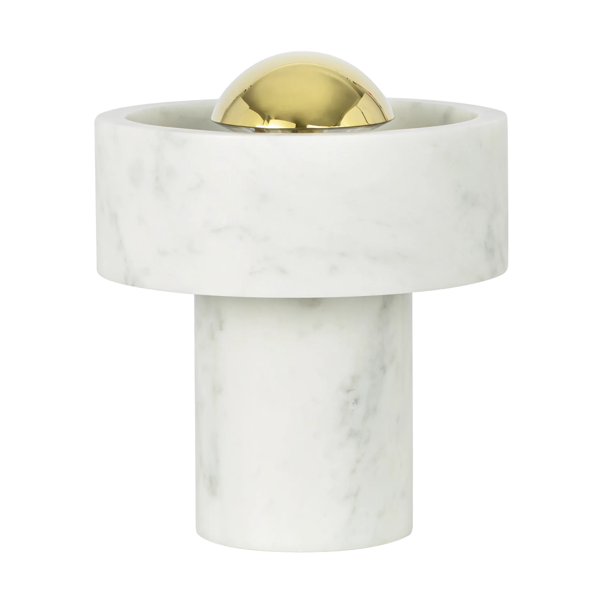 Stone Portable LED table lamp 28 cm, Marble-gold Tom Dixon