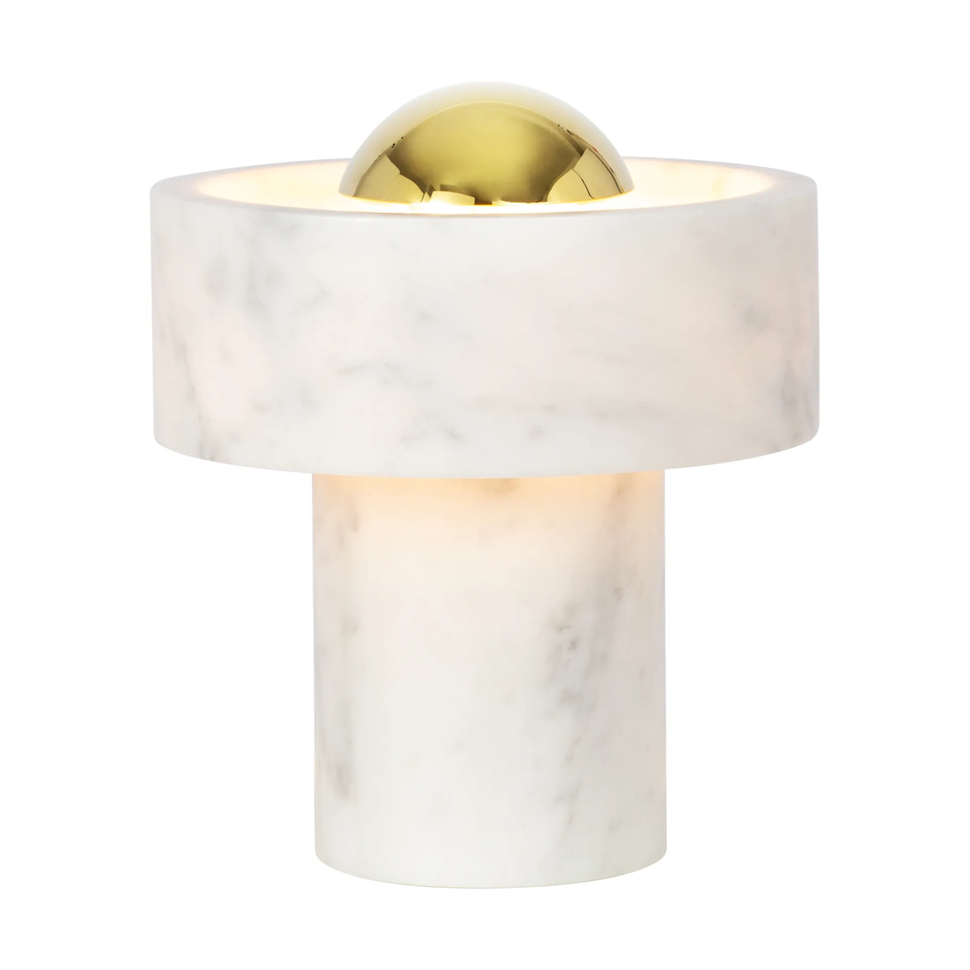 Stone Portable LED table lamp 28 cm, Marble-gold Tom Dixon