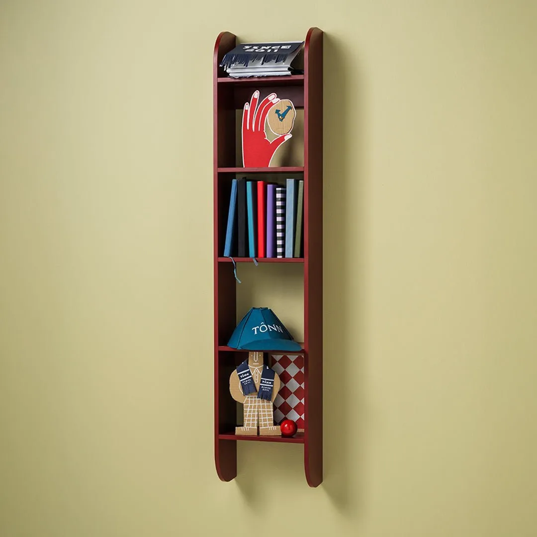 Flaneaur wall shelf 27x128 cm, Burgundy TÔNN furniture